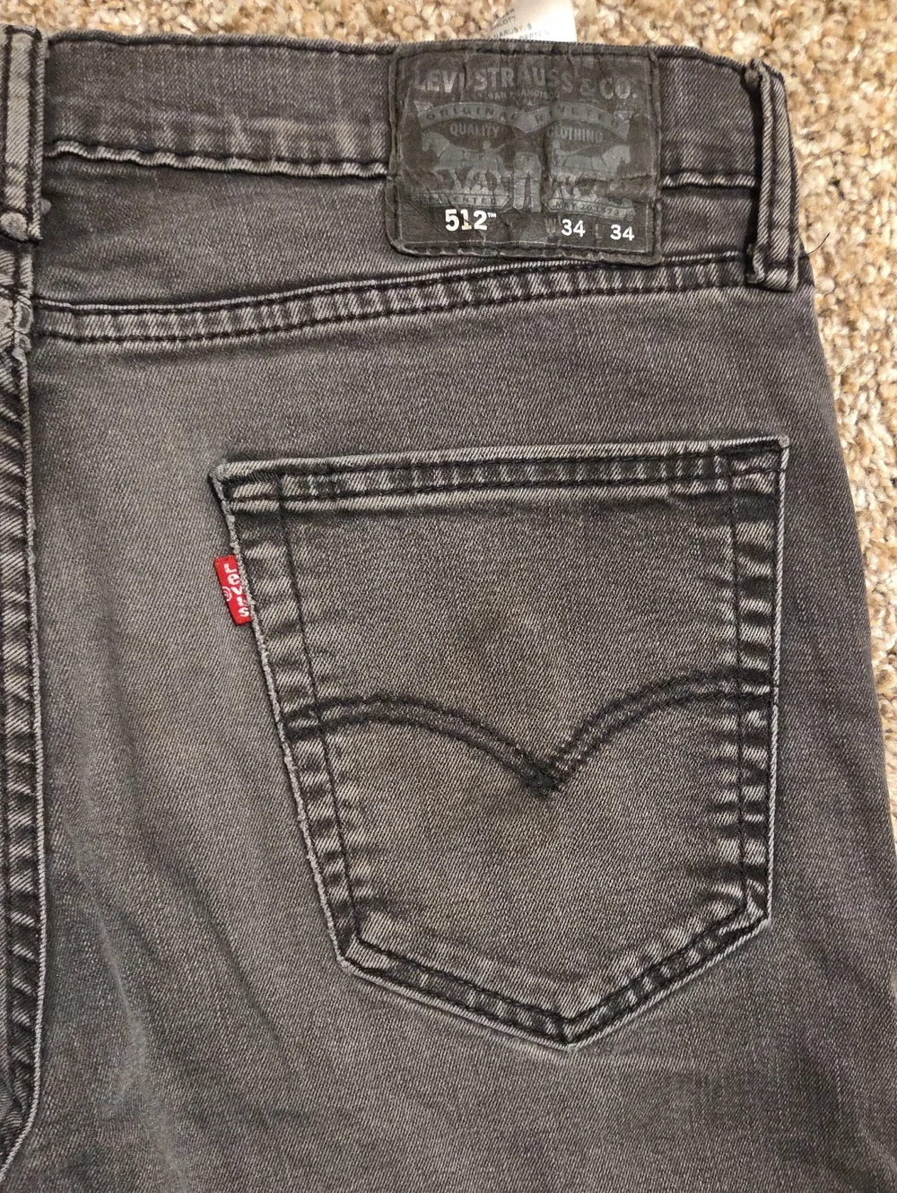 LEVI'S Men's 512 Slim Taper Black Jeans
